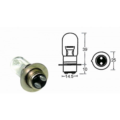 HALOGEN BULB 12V 35/35 1 PIN H6