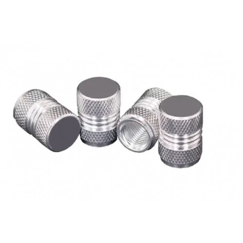 ALLOY VALVE CAPS SILVER (5/PACK)