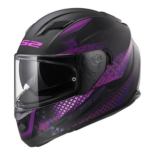 LS2 FF320 STREAM EVO LUX MAT BLK/PNK