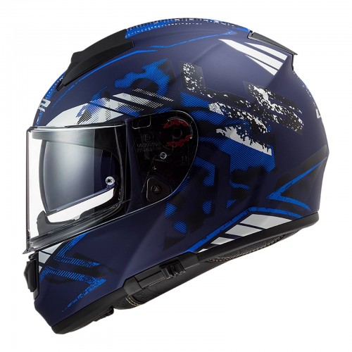 LS2 FF397 VECTOR EVO STENCIL MAT BLU