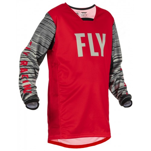 FLY RACING 2022 KINETIC YOUTH JERSEY WAVE RED/GREY